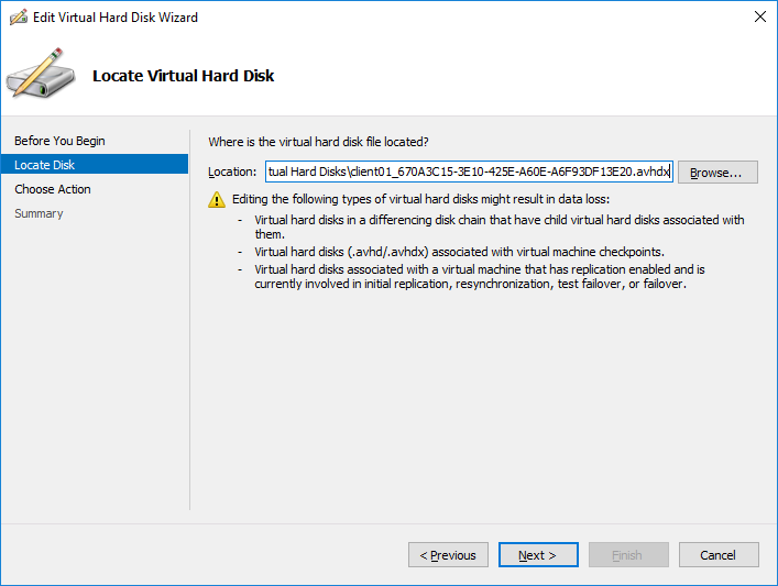 Merge Differencing Disk to HyperV Host